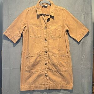 Everlane The Chore Mini Dress. Size 4 Toasted coconut.